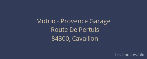 Motrio - Provence Garage