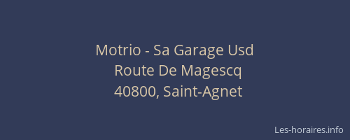 Motrio - Sa Garage Usd