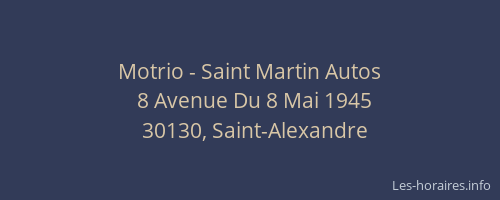 Motrio - Saint Martin Autos