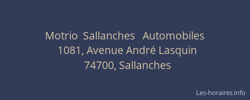 Motrio  Sallanches   Automobiles
