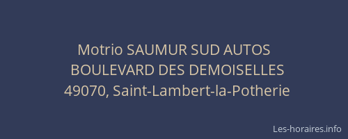 Motrio SAUMUR SUD AUTOS