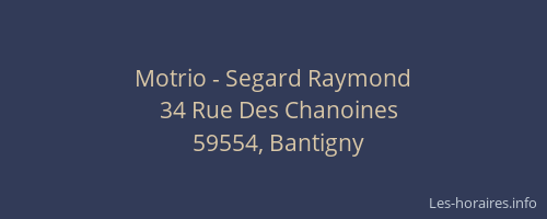 Motrio - Segard Raymond