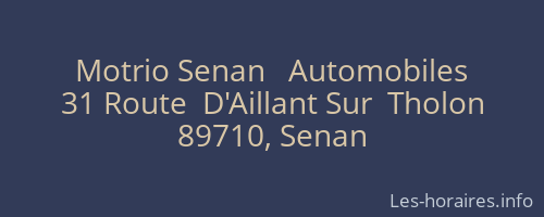 Motrio Senan   Automobiles