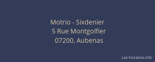 Motrio - Sixdenier