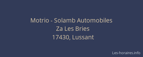 Motrio - Solamb Automobiles