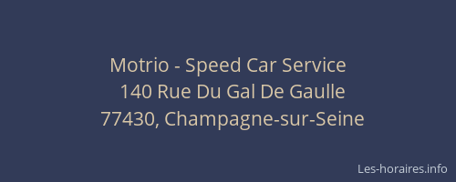 Motrio - Speed Car Service