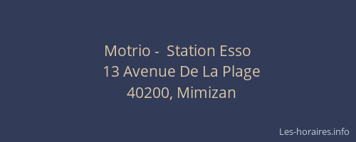 Motrio -  Station Esso