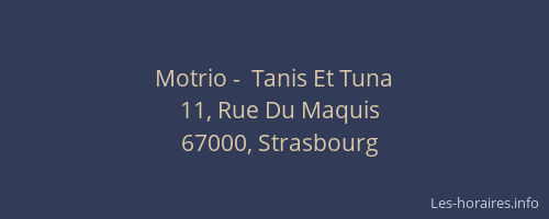 Motrio -  Tanis Et Tuna
