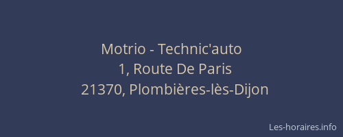 Motrio - Technic'auto