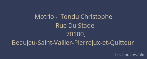 Motrio -  Tondu Christophe