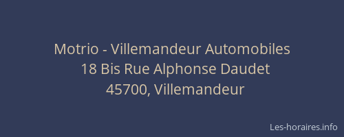 Motrio - Villemandeur Automobiles