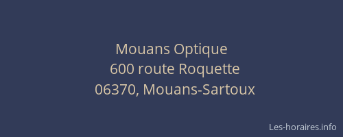 Mouans Optique