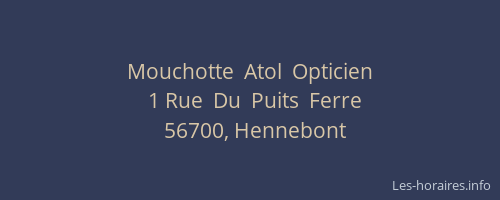 Mouchotte  Atol  Opticien