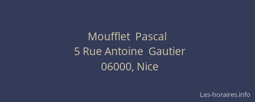 Moufflet  Pascal