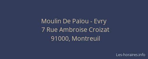 Moulin De Païou - Evry