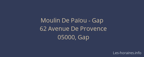 Moulin De Païou - Gap