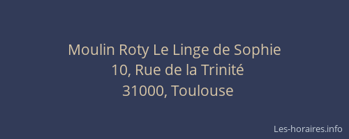 Moulin Roty Le Linge de Sophie