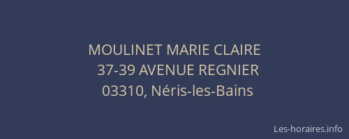 MOULINET MARIE CLAIRE