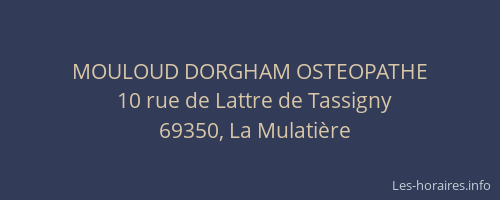 MOULOUD DORGHAM OSTEOPATHE