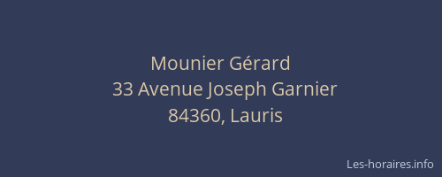 Mounier G&eacute;rard