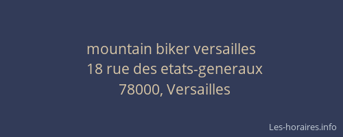 mountain biker versailles