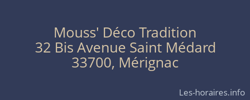 Mouss' Déco Tradition