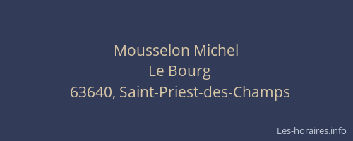 Mousselon Michel