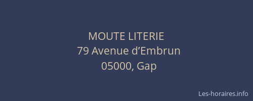 MOUTE LITERIE
