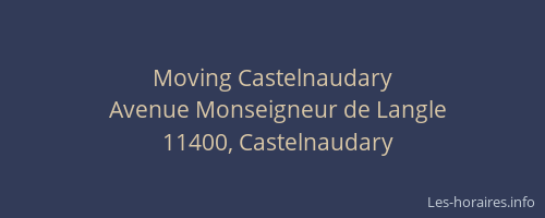 Moving Castelnaudary