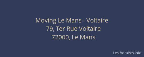 Moving Le Mans - Voltaire