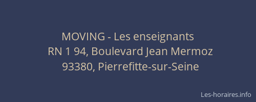 MOVING - Les enseignants