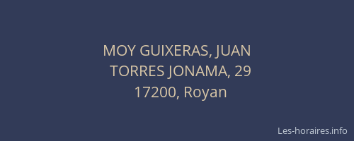 MOY GUIXERAS, JUAN