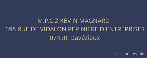 M.P.C.Z KEVIN MAGNARD