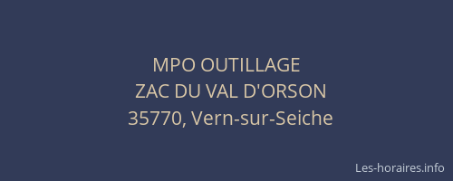 MPO OUTILLAGE