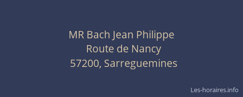 MR Bach Jean Philippe