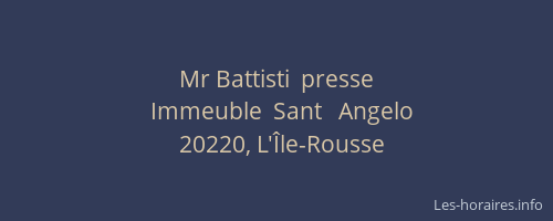 Mr Battisti  presse