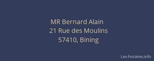 MR Bernard Alain