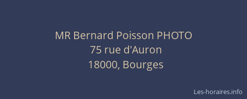 MR Bernard Poisson PHOTO