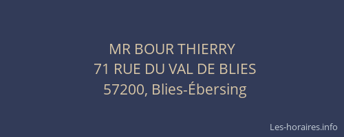 MR BOUR THIERRY