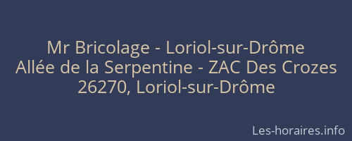 Mr Bricolage - Loriol-sur-Drôme