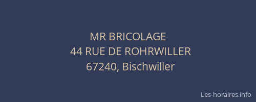 MR BRICOLAGE