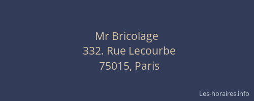 Mr Bricolage