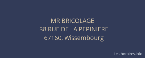 MR BRICOLAGE