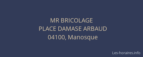 MR BRICOLAGE
