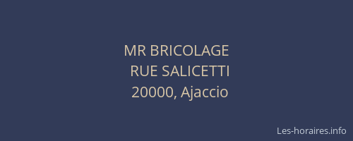 MR BRICOLAGE