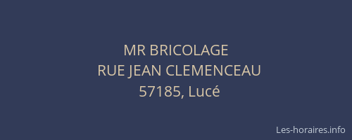 MR BRICOLAGE