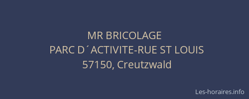 MR BRICOLAGE