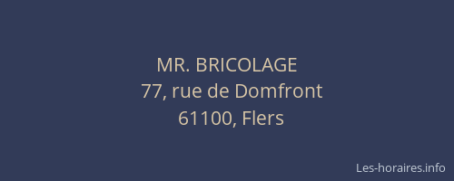 MR. BRICOLAGE