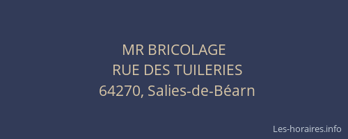 MR BRICOLAGE