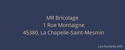 MR Bricolage